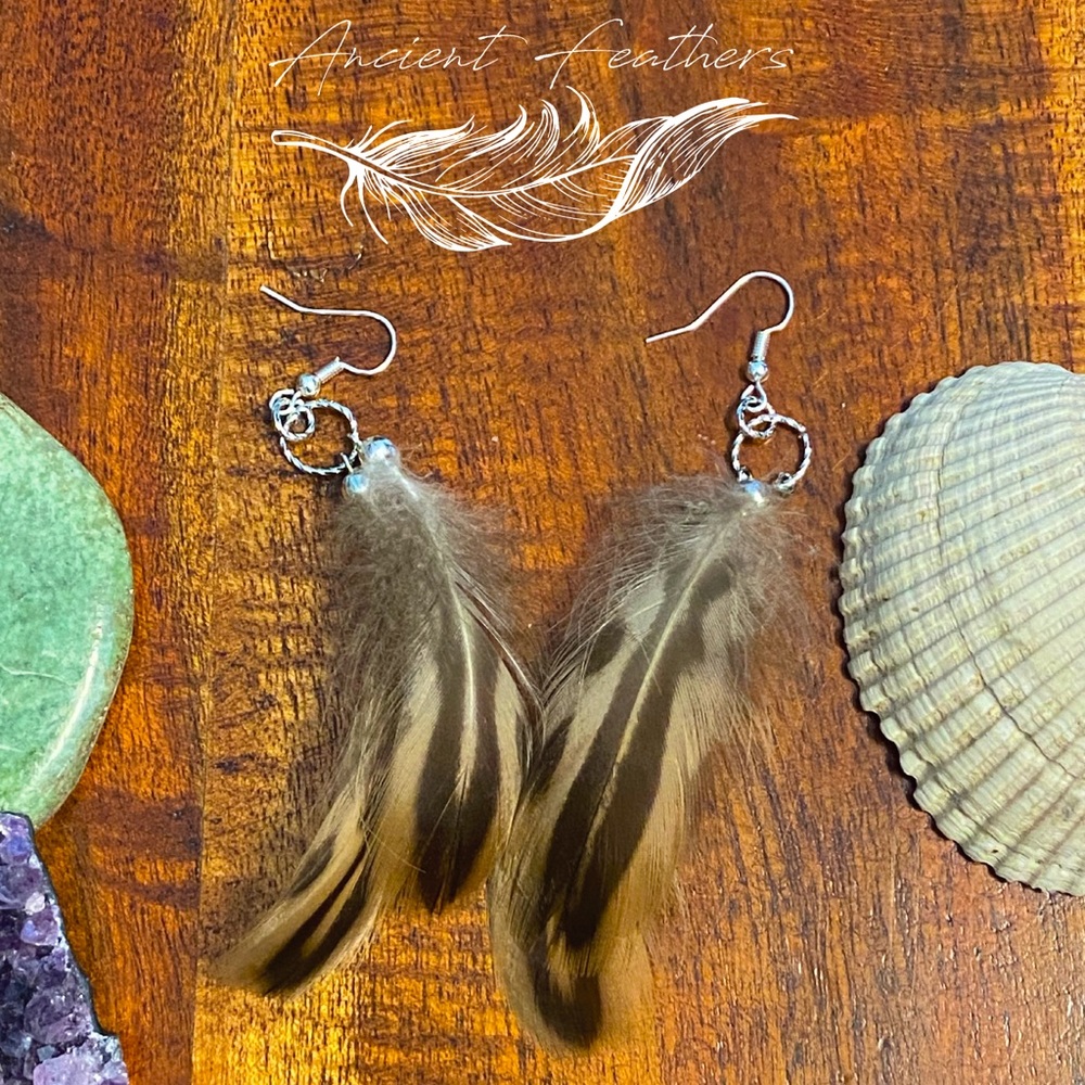 Natural Feather Earrings